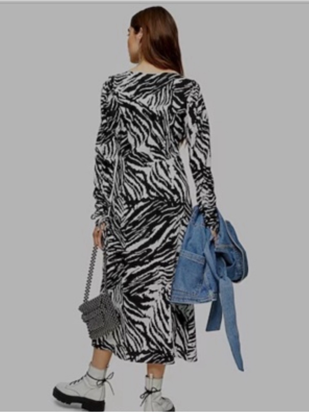 Top shop Zebra Print Midi Dress